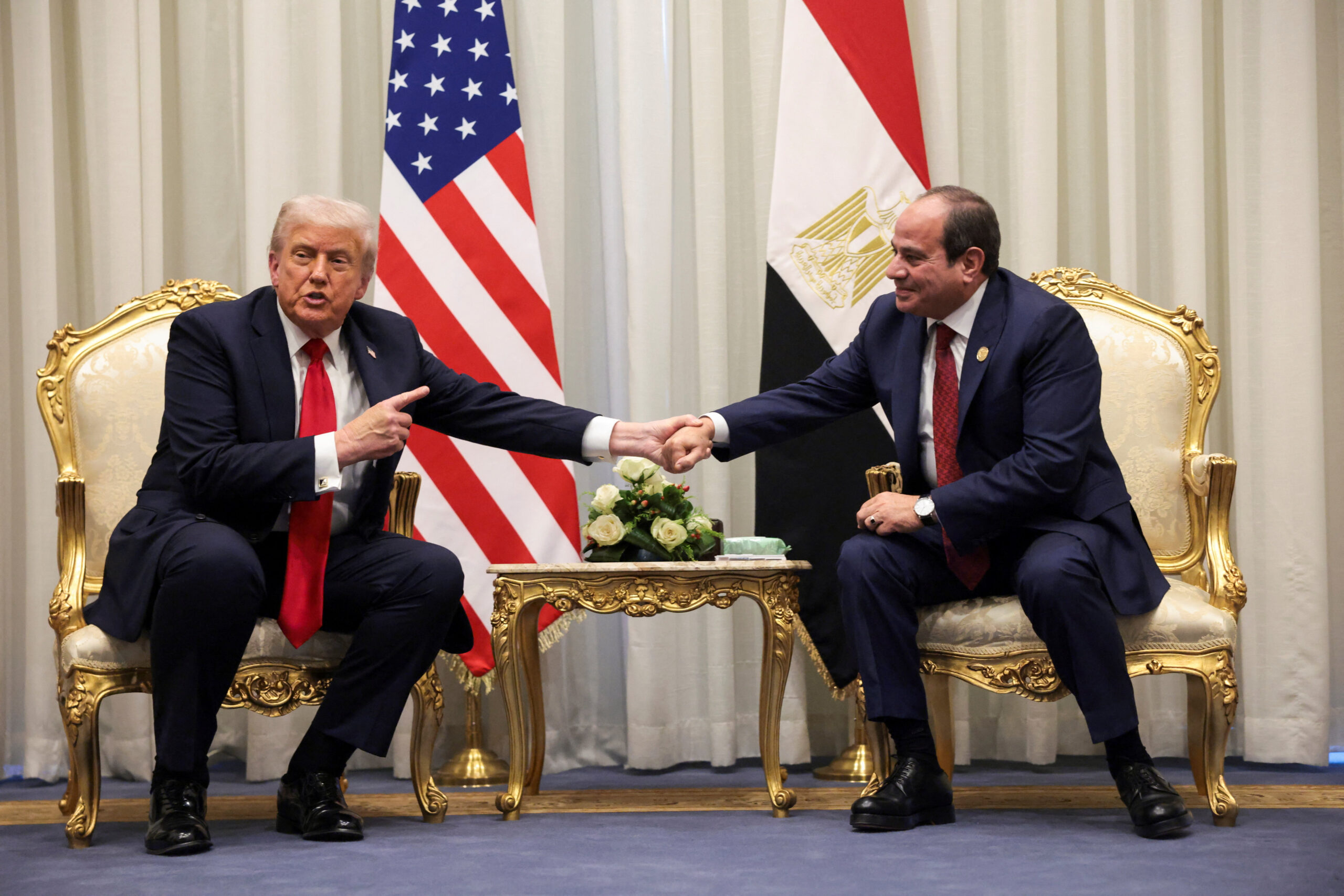 Donald Trump with Egyptian President, Abdel Fattah El-Sisi