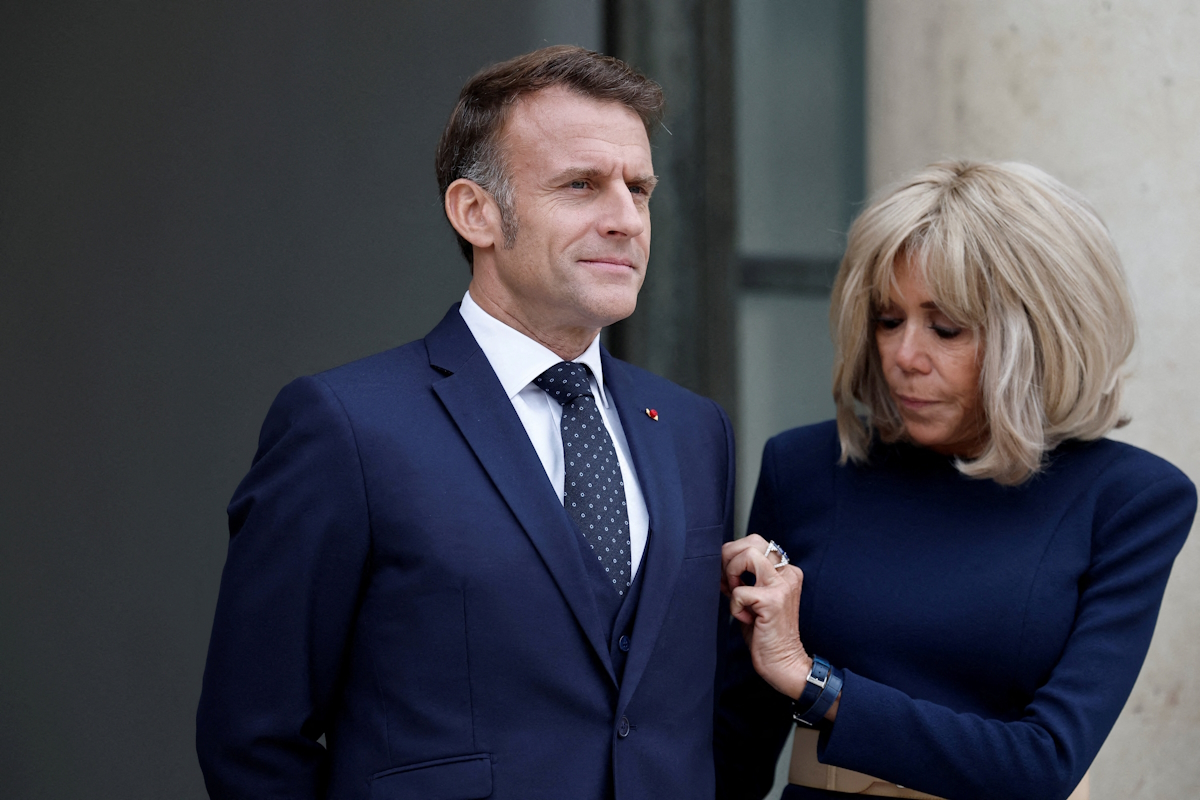 Ο Γάλλος Πρόεδρος, Emmanuel Macron και η σύζυγός του, Brigitte Macron