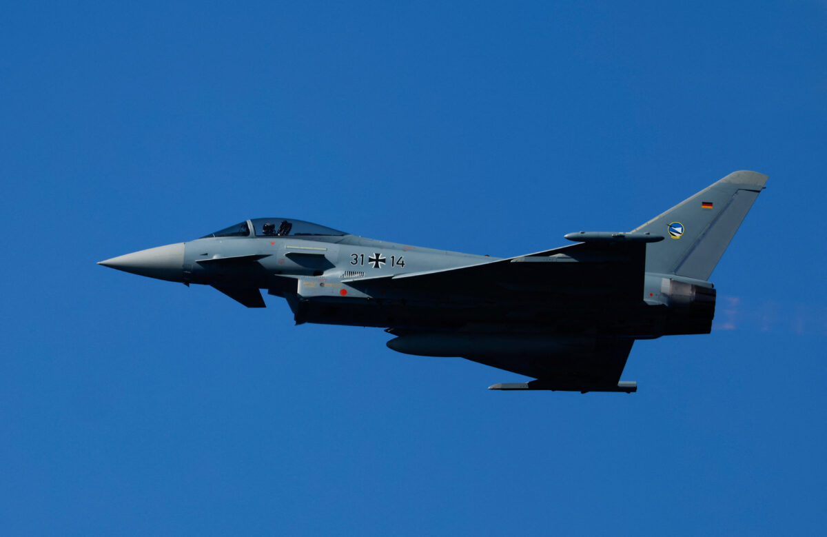 Ένα μαχητικό Eurofighter