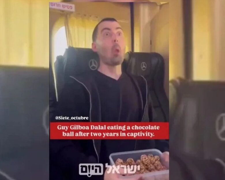 Viral η αντίδραση ισραηλινού ομήρου που τρώει σοκολάτα μετά από 2 χρόνια στα χέρια της Χαμάς – Δείτε το βίντεο