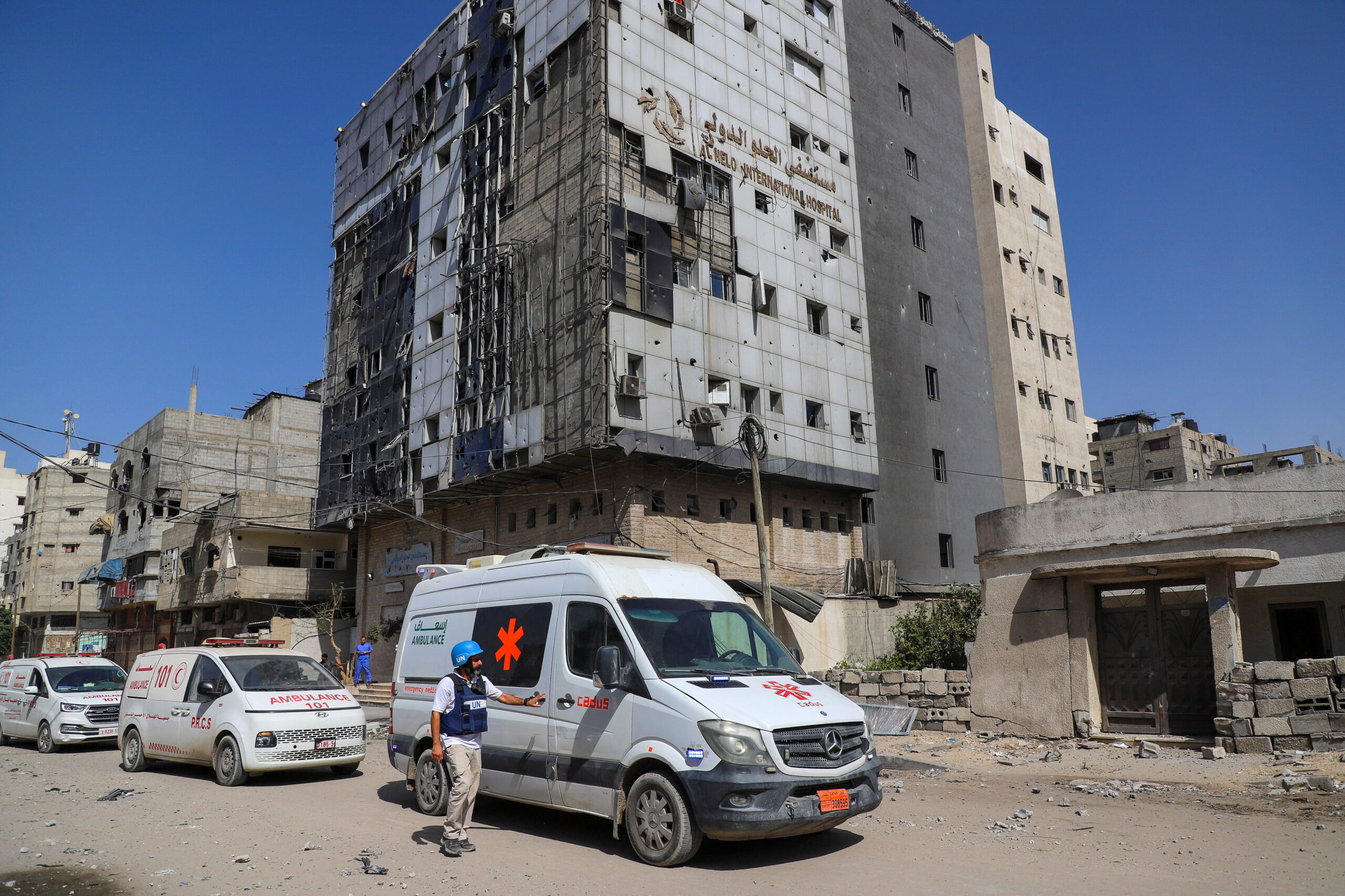 Ένα ασθενοφόρο στη Γάζα