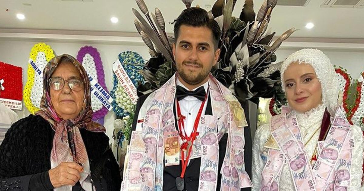 Turkey: Grandmother “gilded” her grandson at his wedding with the video going viral Turkey: Grandmother “gilded” her grandson at his wedding with the video going viral