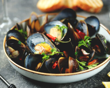 Μύδια αχνιστά λεμονάτα