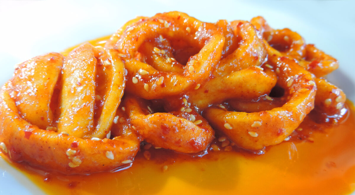 Καλαμάρι με μέλι και τσίλι