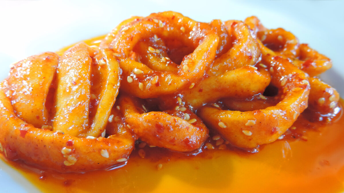 Καλαμάρι με μέλι και τσίλι