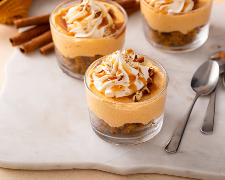 Cheesecake με κολοκύθα στο ποτήρι