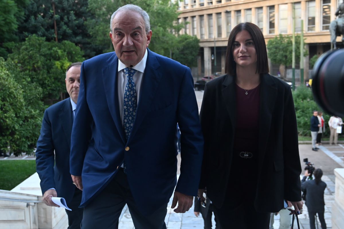 Ο Κώστας Καραμανλής με την κόρη του Αλίκη