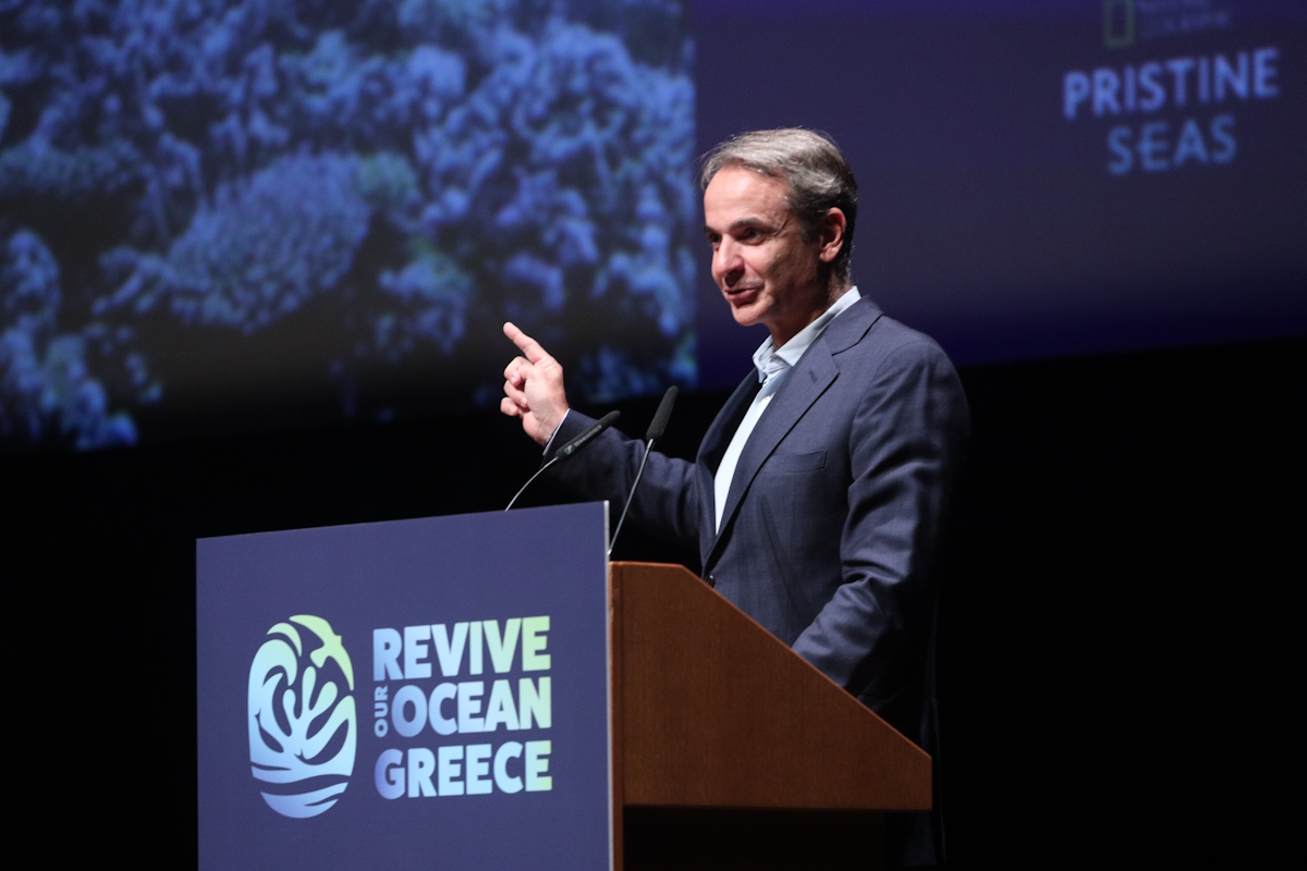 Ο πρωθυπουργός, Κυριάκος Μητσοτάκης σε εκδήλωση προβολής του ντοκιμαντέρ «Ocean with David Attenborough»