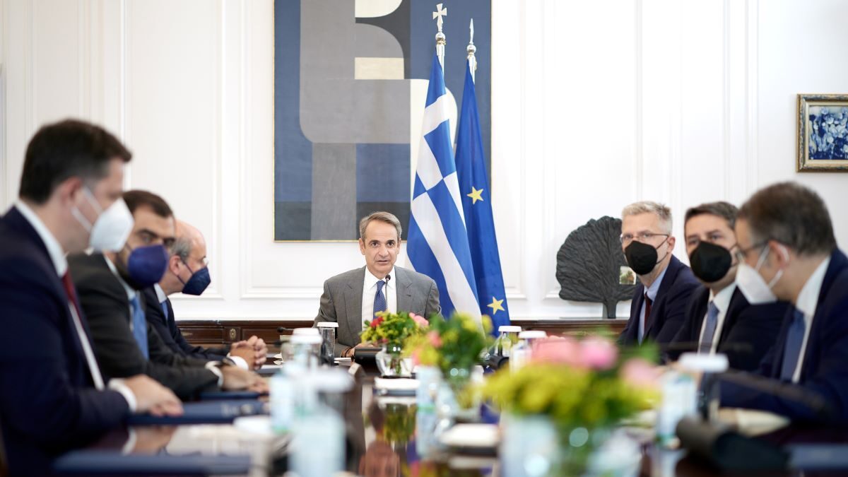 Ο Κυριάκος Μητσοτάκης στο υπουργικό συμβούλιο