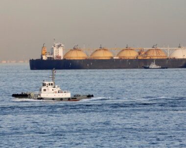 Ένα δεξαμενόπλοιο LNG