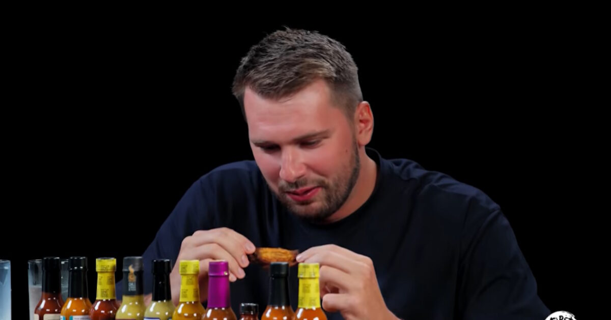 Luca Doncic went to “Hot Ones” and found, eating hot chicken wings