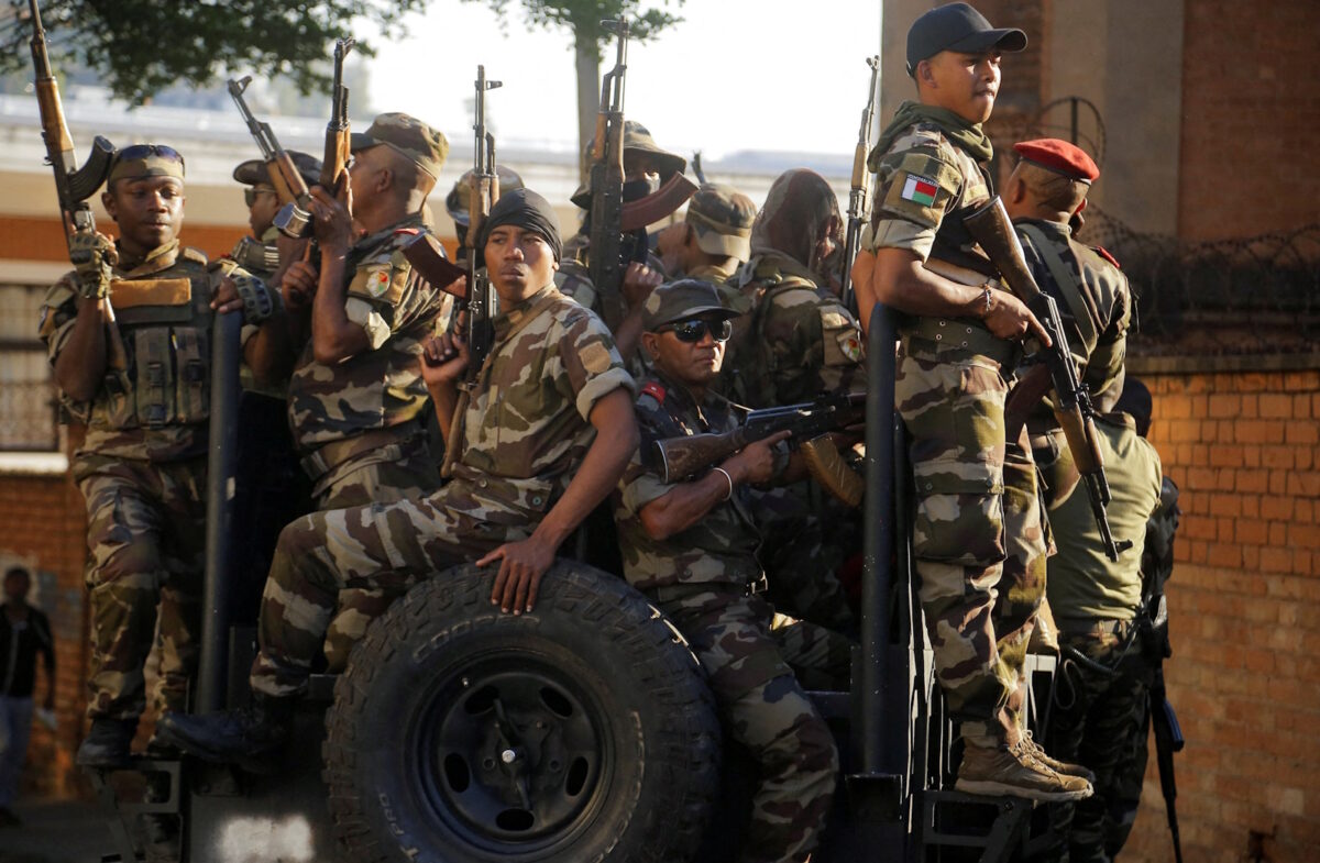 Madagascar soldiers in anti -government demonstrations