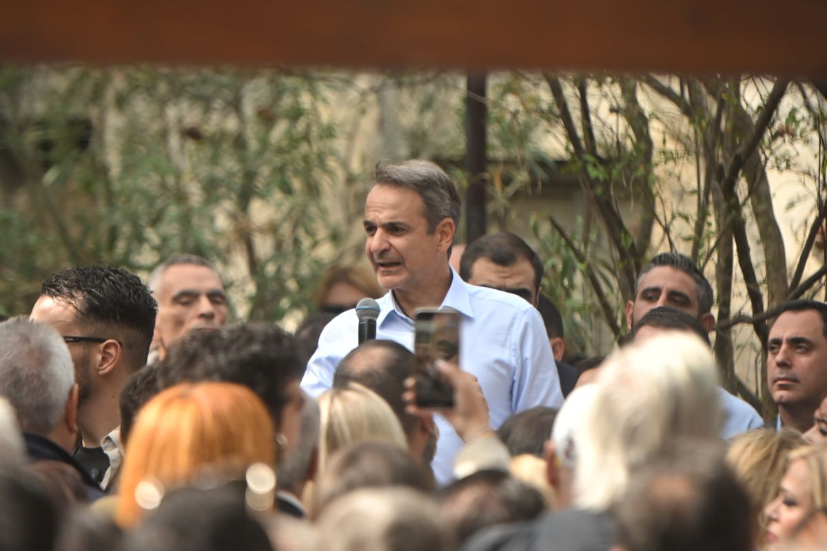 Ο Κυριάκος Μητσοτάκης στα Μελίσσια