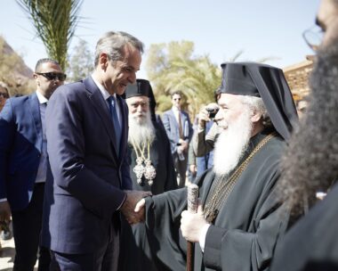 «Η Ελλάδα θα συνεχίσει να είναι αρωγός της Μονής Σινά» είπε ο Κυριάκος Μητσοτάκης στην τελετή ενθρόνισης του νέου Αρχιεπισκόπου