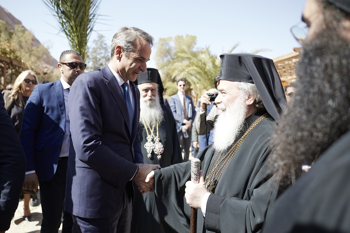 «Η Ελλάδα θα συνεχίσει να είναι αρωγός της Μονής Σινά» είπε ο Κυριάκος Μητσοτάκης στην τελετή ενθρόνισης του νέου Αρχιεπισκόπου
