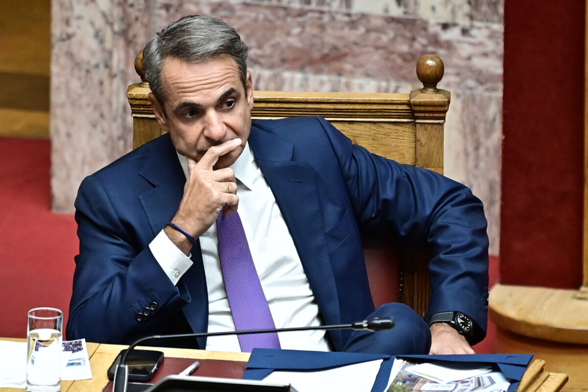 Ο Κυριάκος Μητσοτάκης στη Βουλή