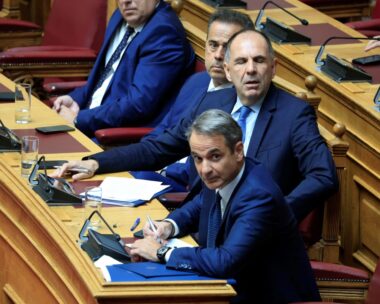 Ο Κυριάκος Μητσοτάκης στη Βουλή