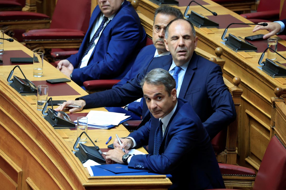 Ο Κυριάκος Μητσοτάκης στη Βουλή