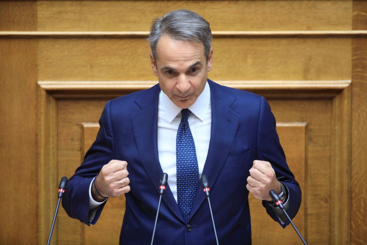 Ο Κυριάκος Μητσοτάκης στη Βουλή