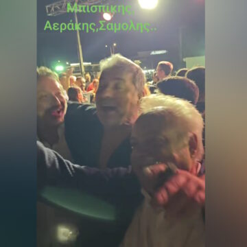Βασίλης Μπισμπίκης: Νέο βίντεο από το κρητικό γλέντι στη Μεταμόρφωση – Χορός με τον Μιχάλη Αεράκη και τη Δανάη Παππά