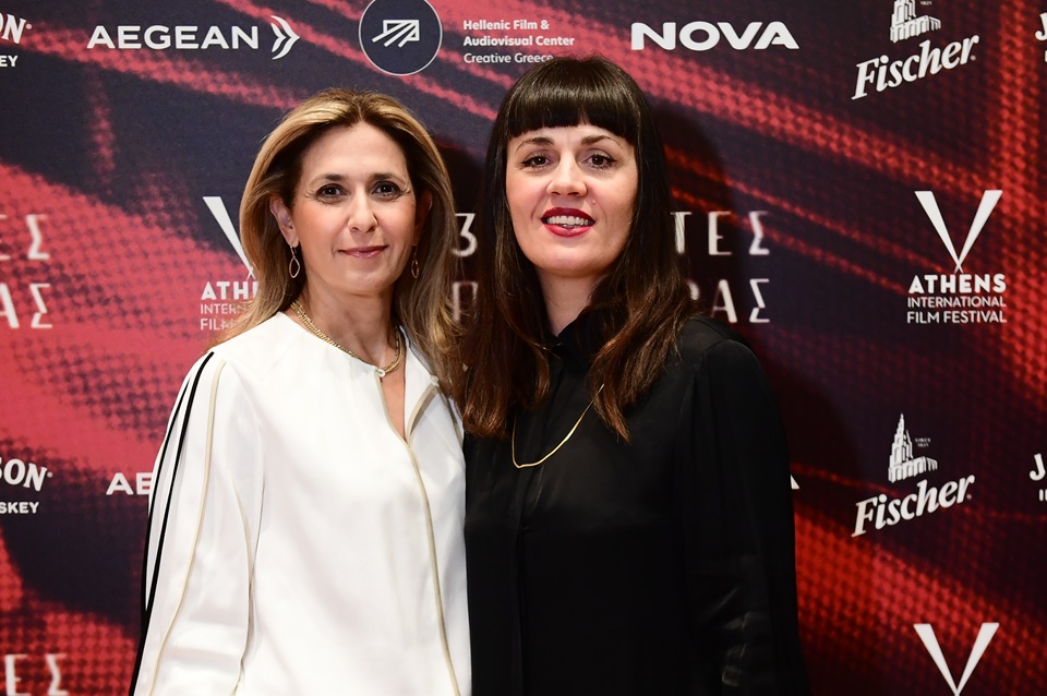 Kiki Silvestriadou CEO of Nova Media with Maria Nathaniel, Premiere Night Communications Officer