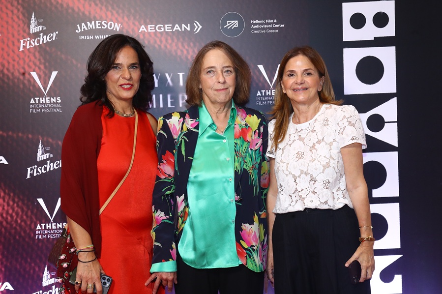The Director -General of the Festival, Ms. Tatiana Pappas, the President of the Athens Film Society, Ms. Maria Bobola and the Nova Program Director, Ms. Agapi Kefalogiannis at the opening ceremony