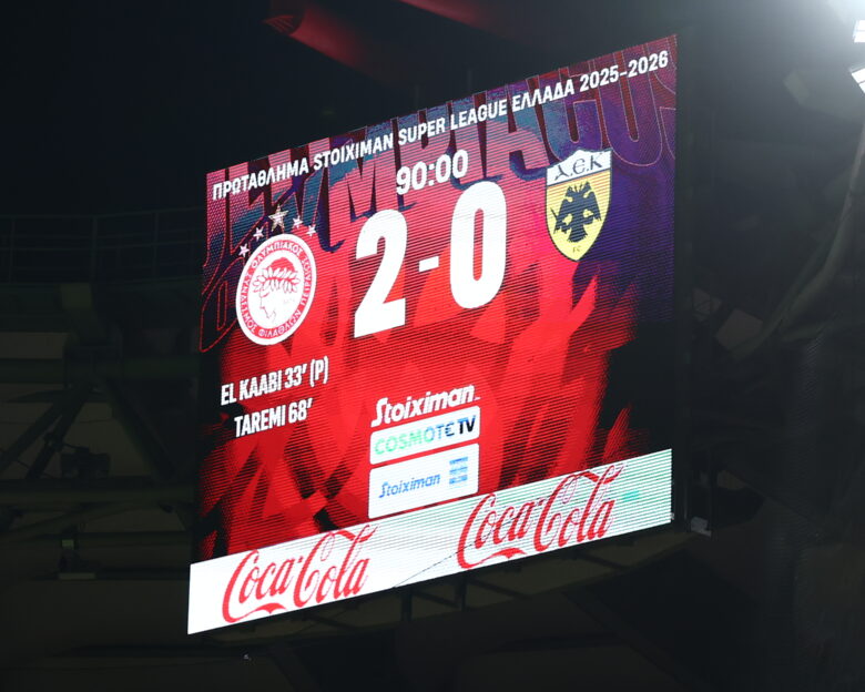O Ολυμπιακός πήρε την 6η σερί νίκη του επί της ΑΕΚ και ισοφάρισε το ρεκόρ του κόντρα στην Ένωση
