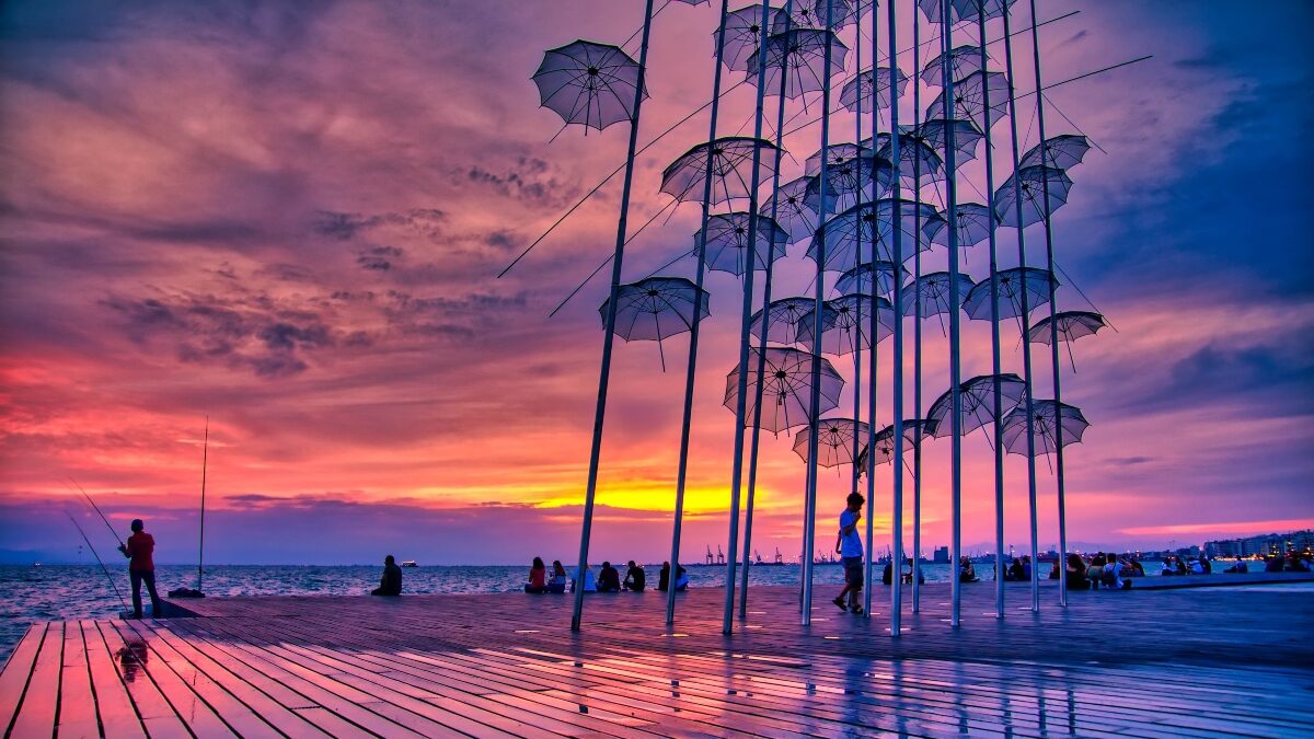 Το έργο τέχνης Ομπρέλες στη Θεσσαλονίκη