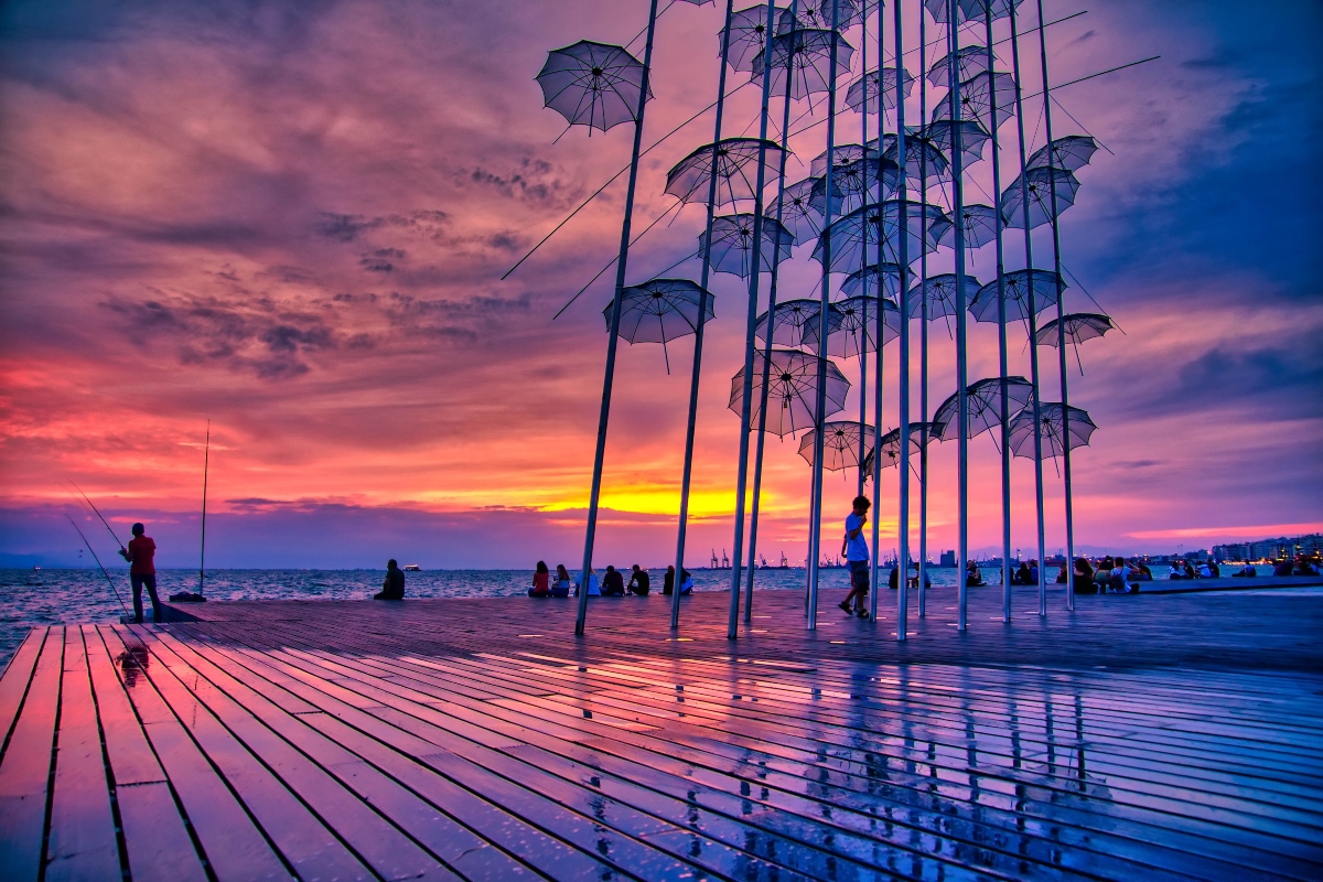 Το έργο τέχνης Ομπρέλες στη Θεσσαλονίκη