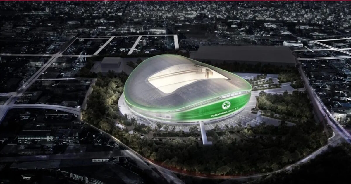 Panathinaikos Stadium: This will be his impressive night image – the outer shell and green lighting