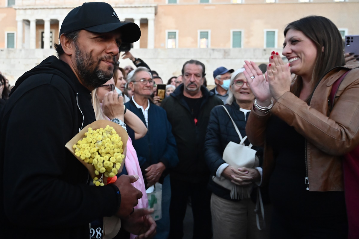 Concentration in the Constitution for Panos Routsi, after the end of hunger strike