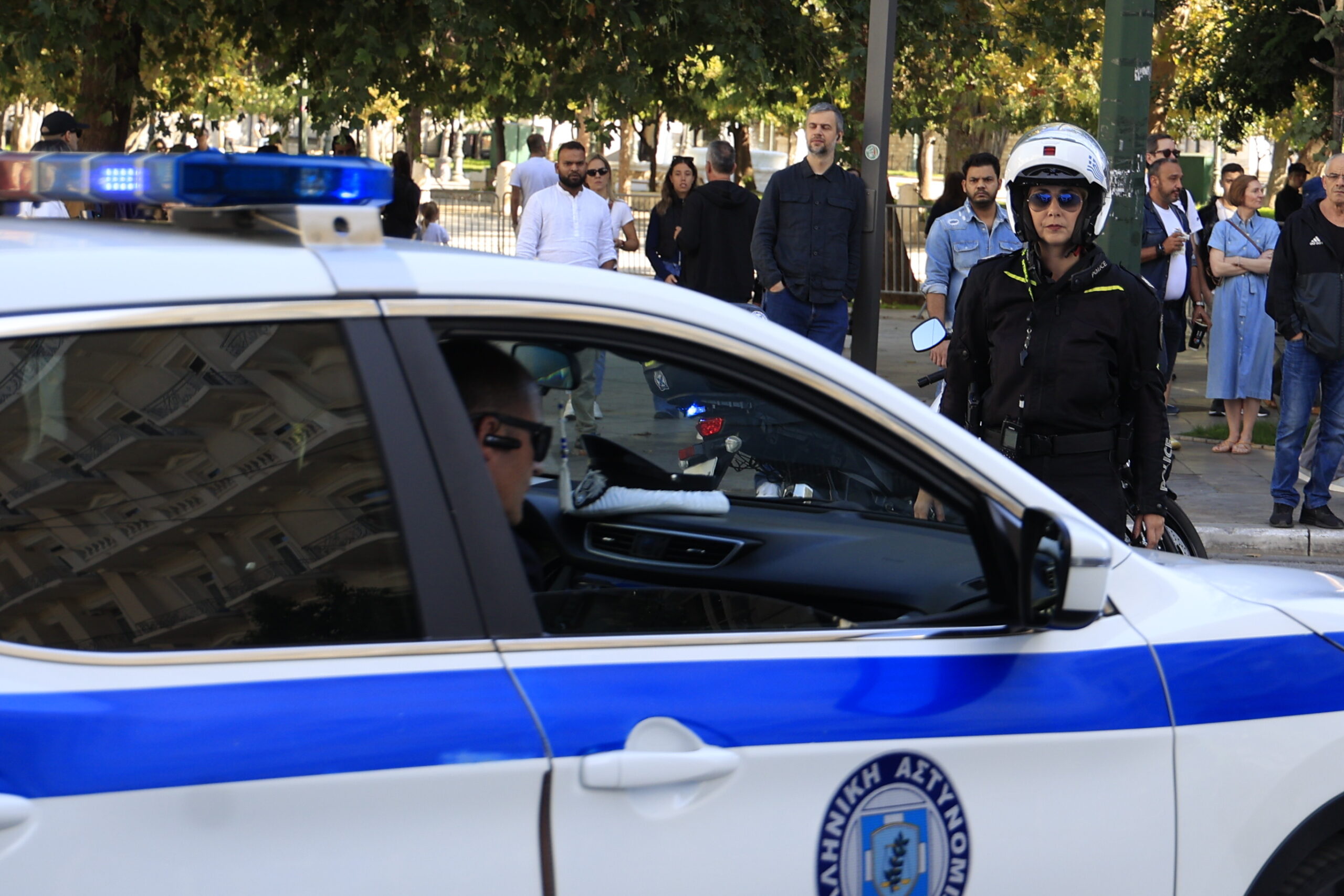 Ισχυρή η παρουσία της Ελληνικής Αστυνομίας στην μαθητική παρέλαση για την εθνική επέτειο της 28ης Οκτωβρίου 1940 στην Αθήνα, Τρίτη 28 Οκτωβρίου 2025.  (ΓΙΩΡΓΟΣ ΚΟΝΤΑΡΙΝΗΣ/EUROKINISSI)