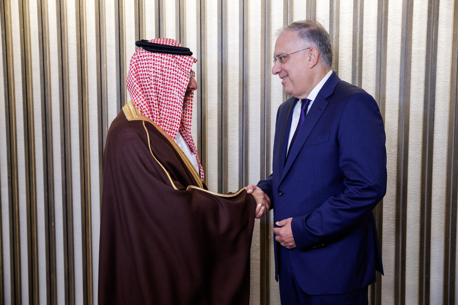 Development Minister Takis Theodorikakos and the Minister of Industry and Mineral Resources of Saudi Arabia Bandar Ibrahim Alkhorayef