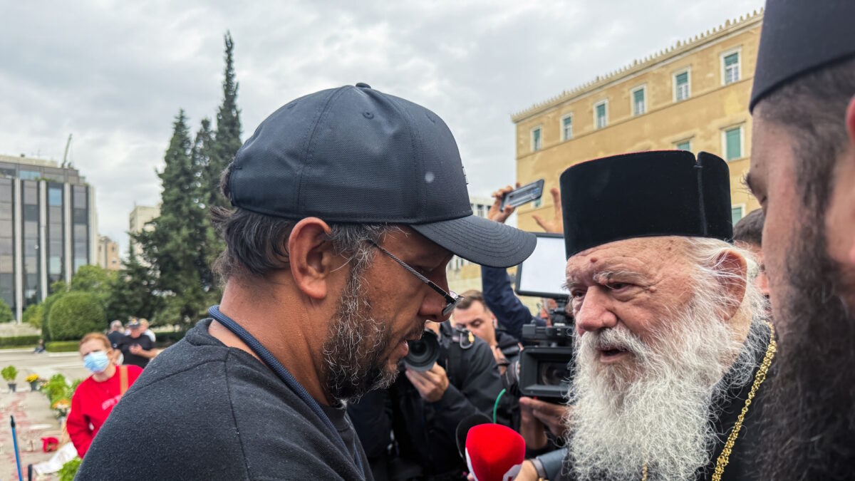 Ο Αρχιεπίσκοπος Ιερώνυμος στον Πάνο Ρούτσι