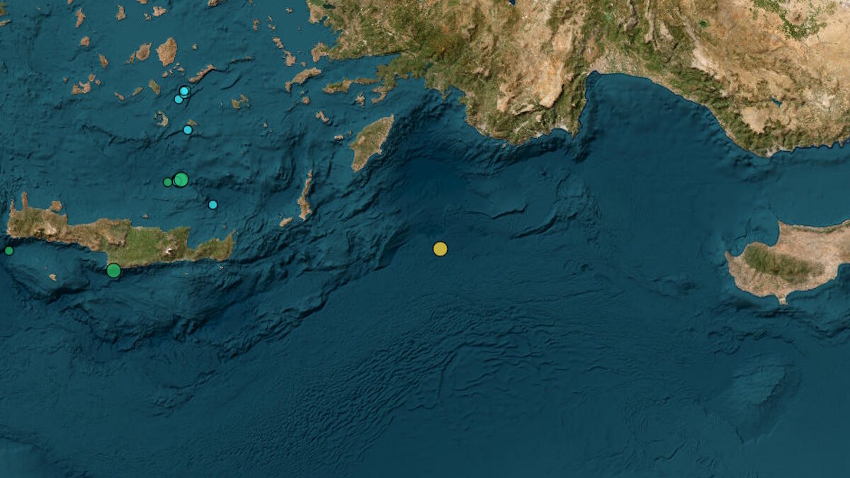 Σεισμός 3,3 Ρίχτερ νοτιοανατολικά της Λίνδου