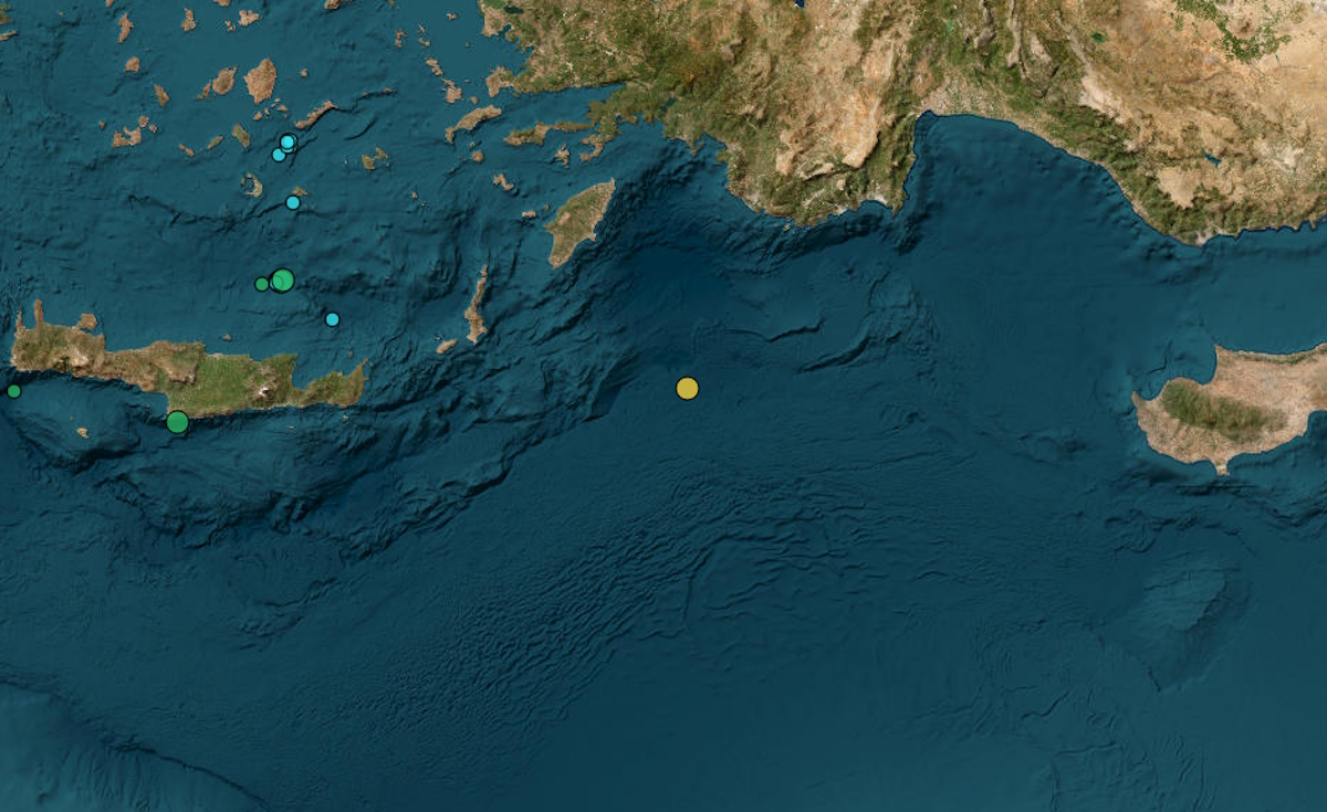 Σεισμός 3,3 Ρίχτερ νοτιοανατολικά της Λίνδου