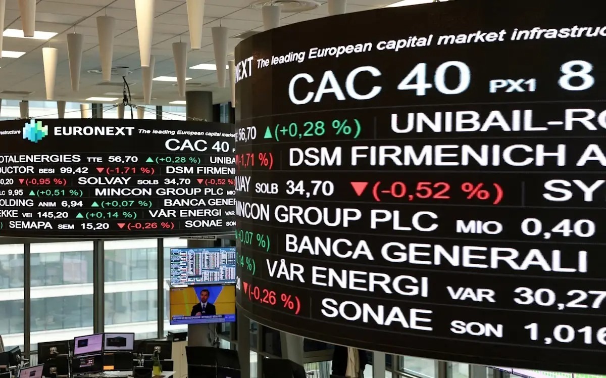 Πίνακας με χρηματιστηριακούς δείκτες