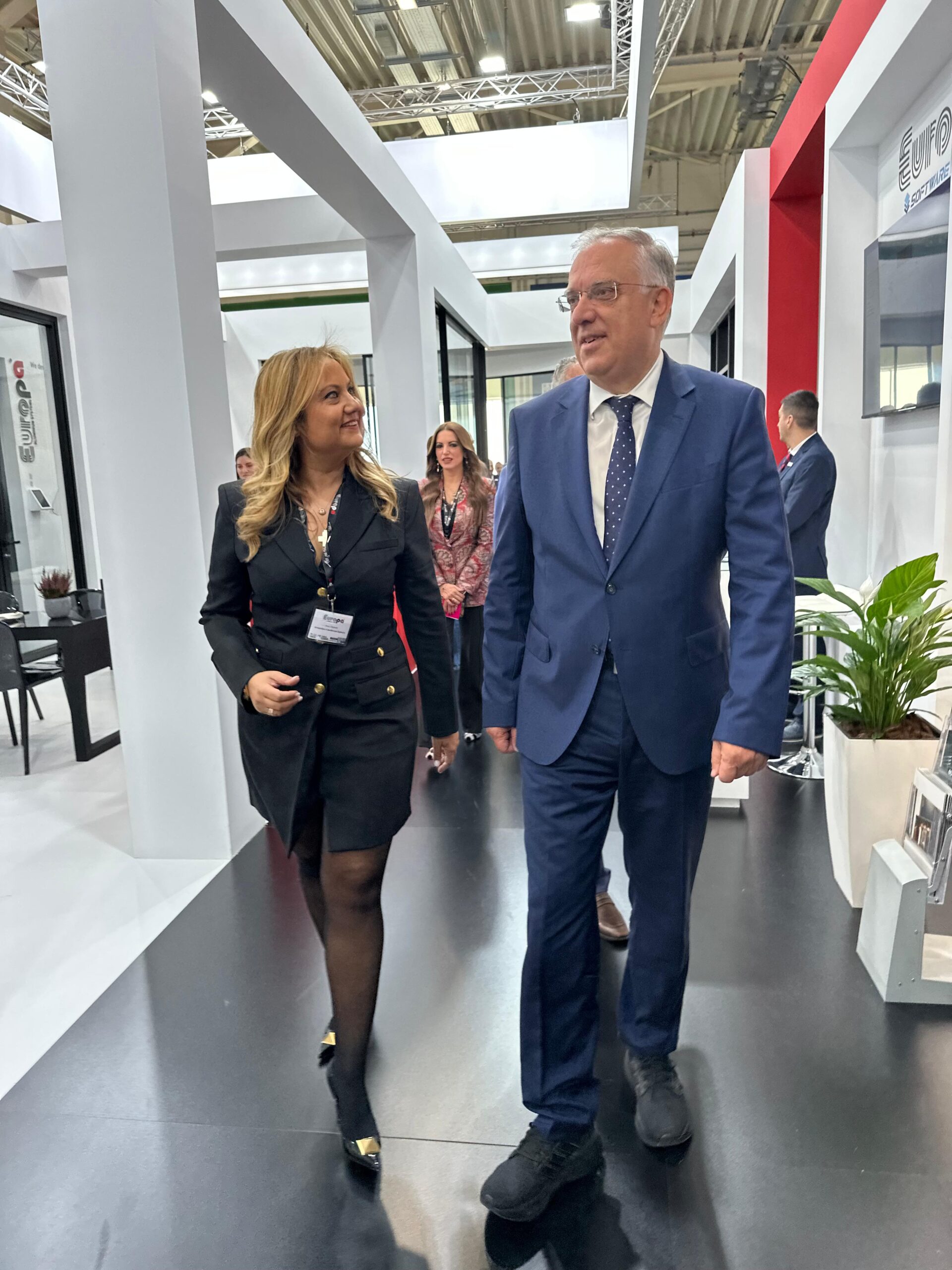 The Minister of Development in the exhibition
