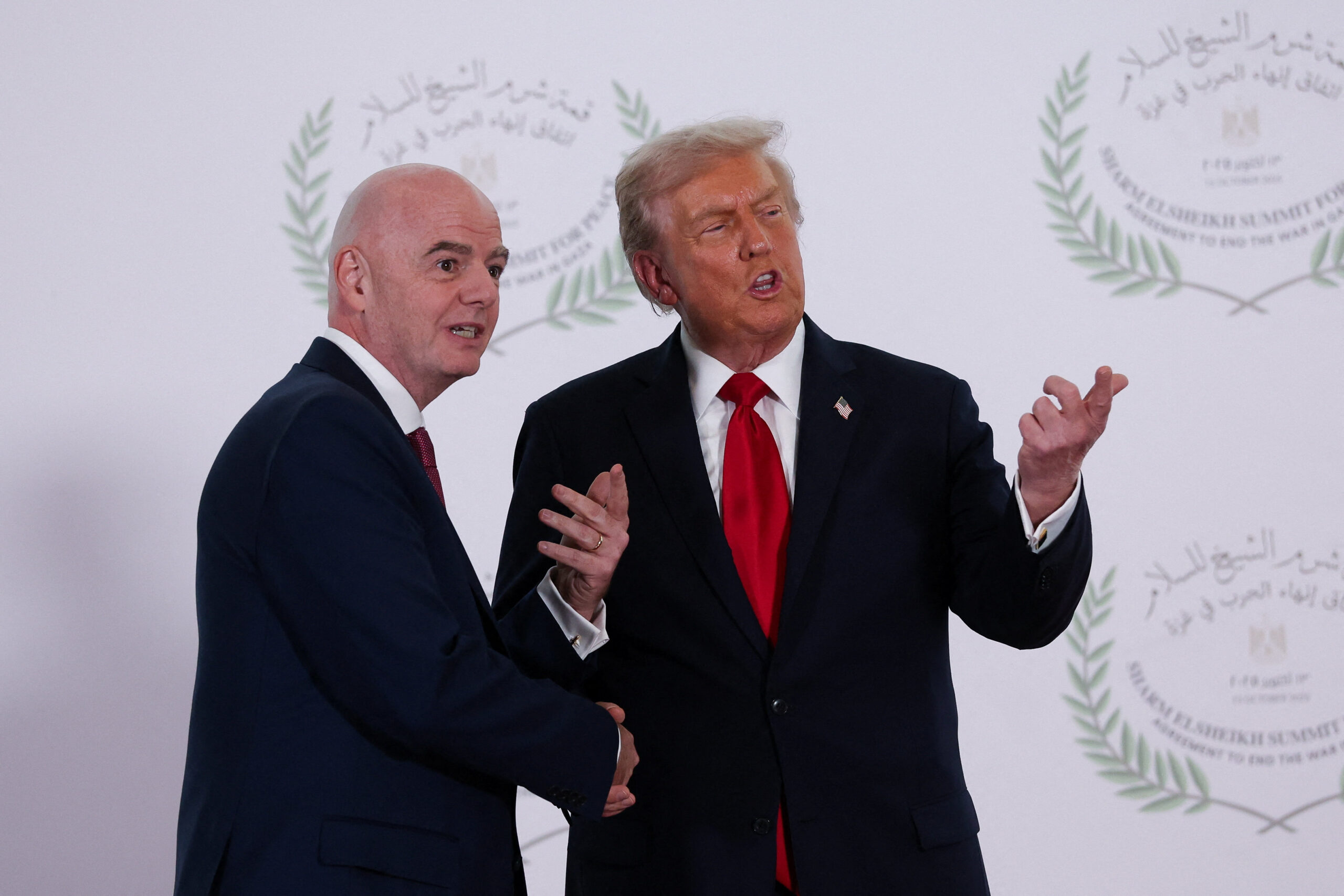 Donald Trump and Gianni Infantino