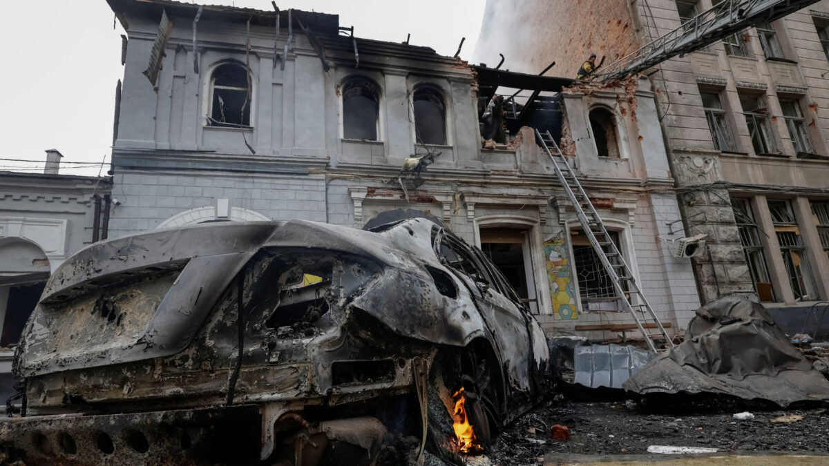 Το κατεστραμμένο κτήριο του νηπιαγωγείου