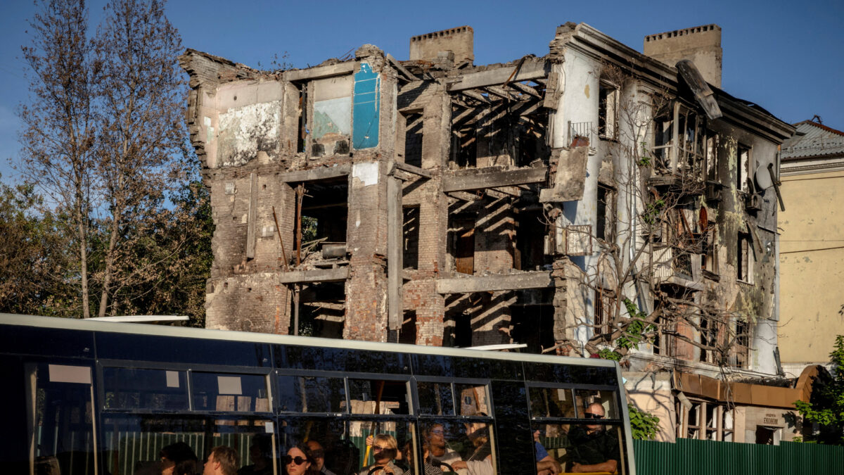 Κατεστραμμένο κτίριο στην Ουκρανία