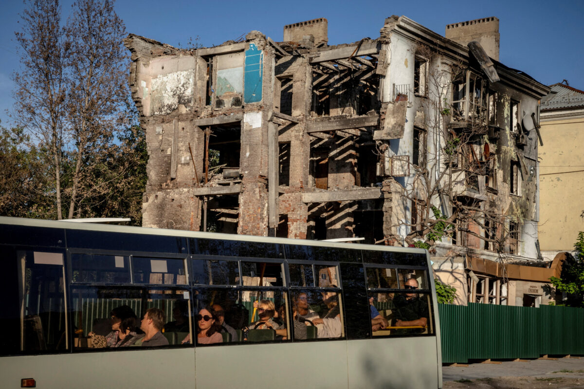 Κατεστραμμένο κτίριο στην Ουκρανία