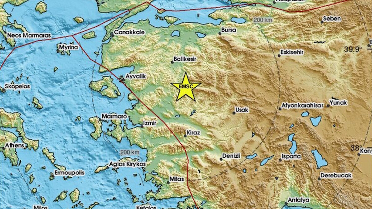 Ο χάρτης του σεισμού από το Ευρωμεσογειακό Σεισμολογικό Κέντρο