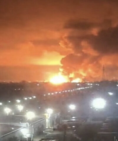 Η φωτιά στο διυλιστήριο Αφίπσκι