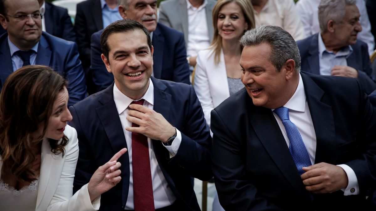 Η Μπέττυ Μπαζιάνα, ο Αλέξης Τσίπρας και ο Πάνος Καμμένος