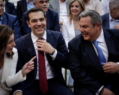 Η Μπέττυ Μπαζιάνα, ο Αλέξης Τσίπρας και ο Πάνος Καμμένος