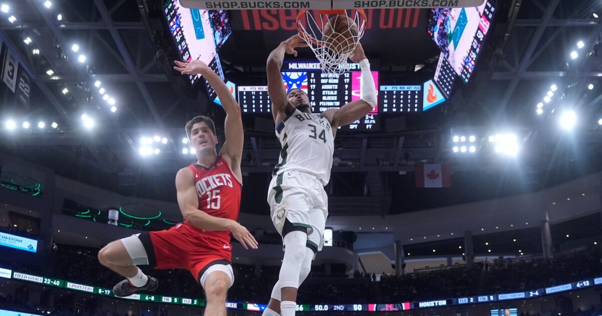 Giannis Antetokounmpo had a terrific performance in the Milwaukee Bucks’ loss to the Houston Rockets