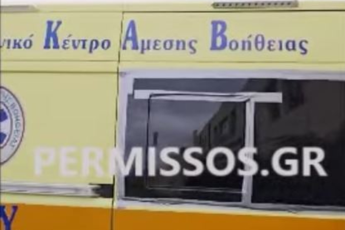 Το σπασμένο τζάμι στο ασθενοφόρο