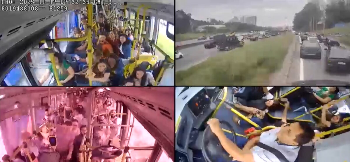 «Κούρσα» τρόμου για τους επιβάτες λεωφορείου στο Σάο Πάολο της Βραζιλίας