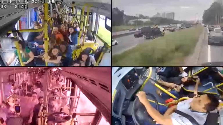 «Κούρσα» τρόμου για τους επιβάτες λεωφορείου στο Σάο Πάολο της Βραζιλίας